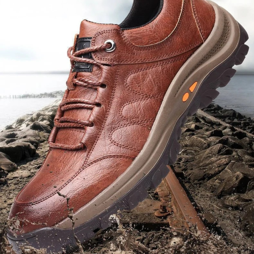 Orthopädische Walkingschuhe aus echtem Leder, wasserdicht & rutschfest – Nordspur Carter