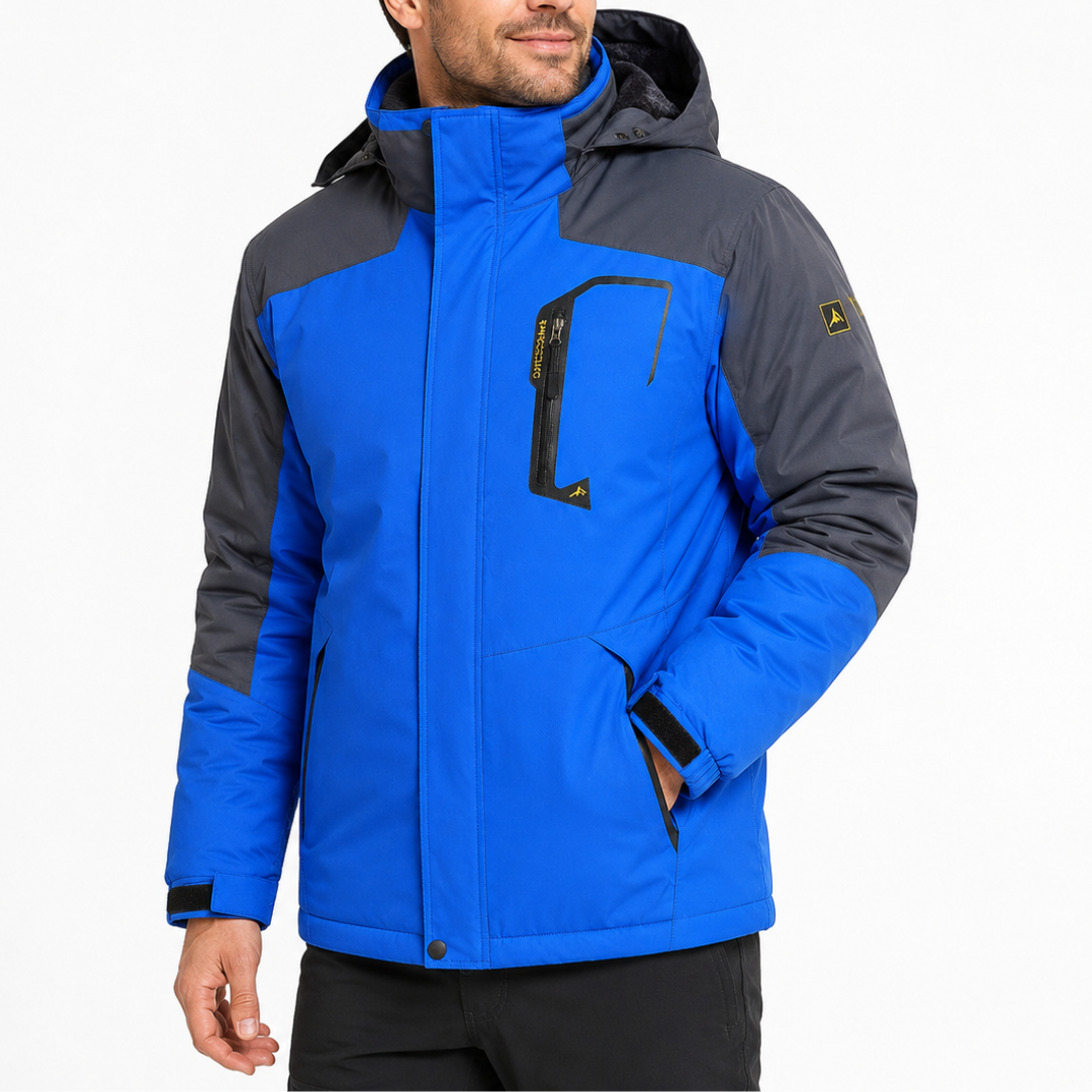 Wasserdichte Outdoorjacke für Herren – Mantel mit abnehmbarer Kapuze