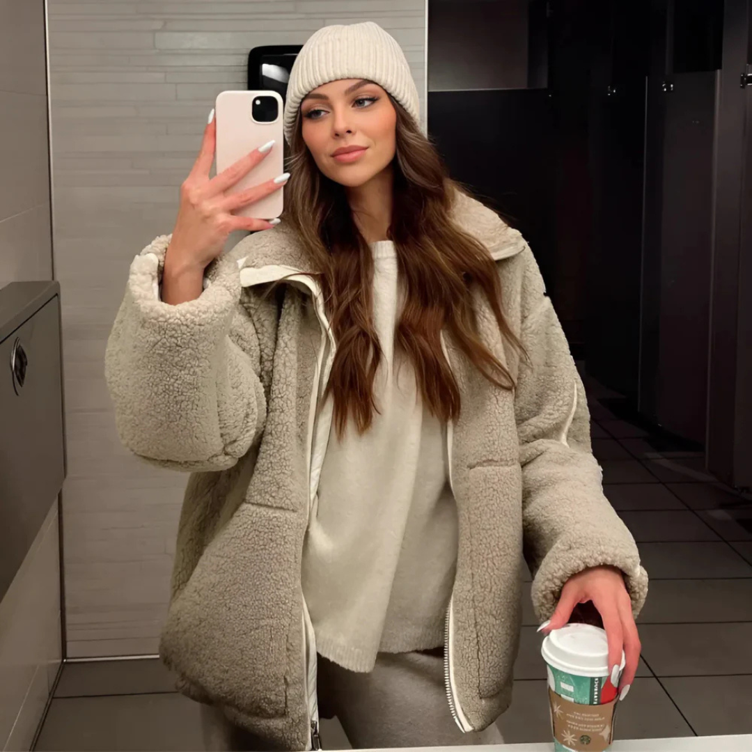 Plüschjacke Damen mit Wärme & Komfort – CozyFleece Chic