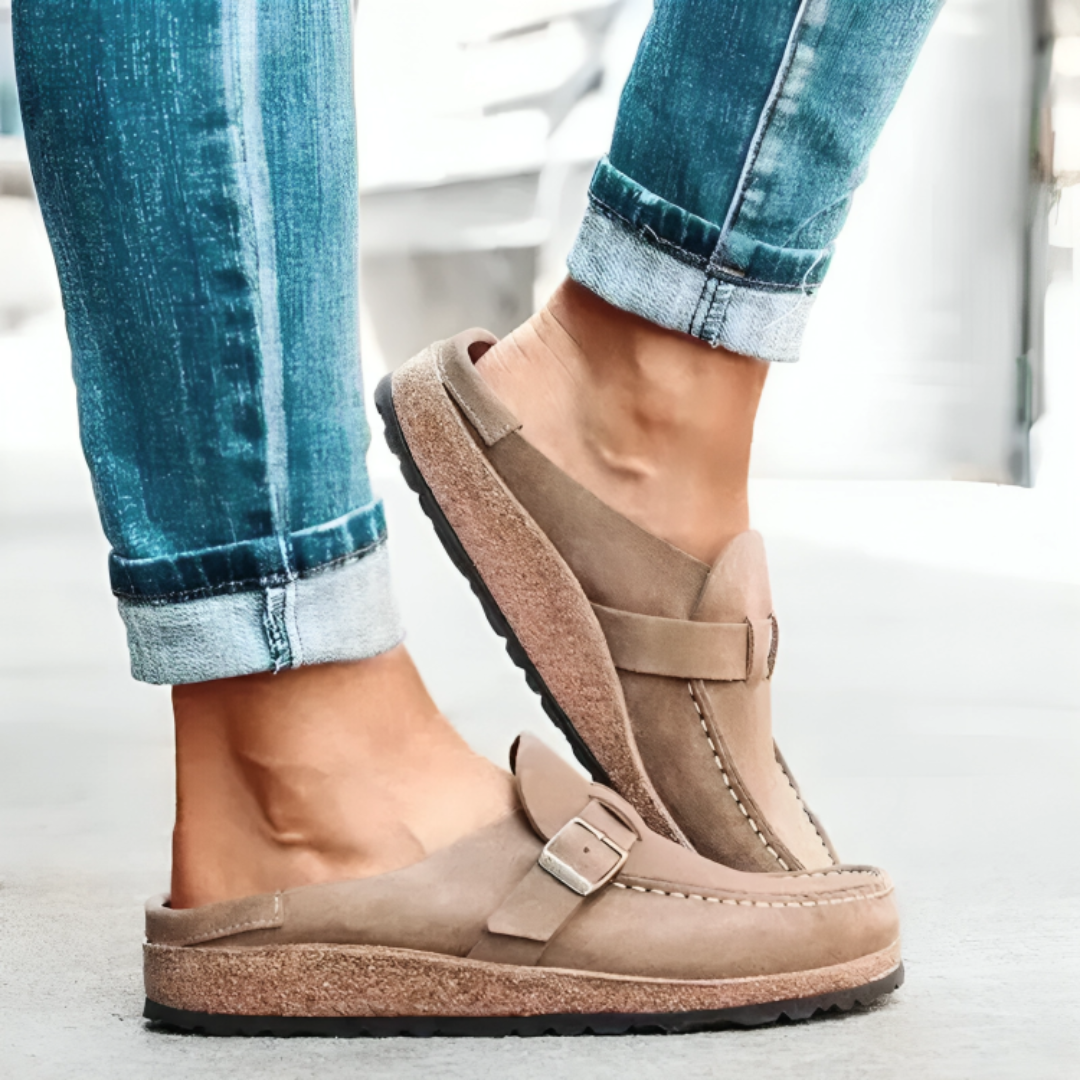 Orthopädische Walkingschuhe aus Wildleder mit Komfort-Sohle – Nordspur OrthoSlipper