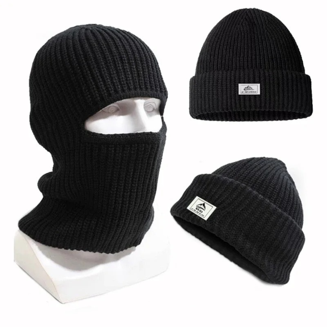 2-in-1 Mütze mit Vollgesichtsschutz – FrostGuard Duo