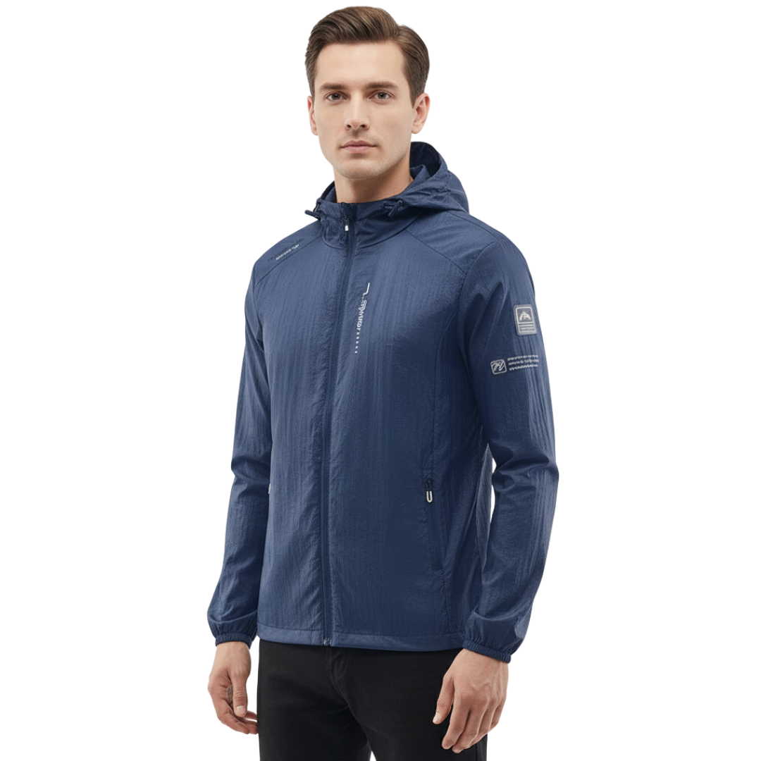 Leichte Herren Windjacke mit Kapuze – Outdoor Jacke