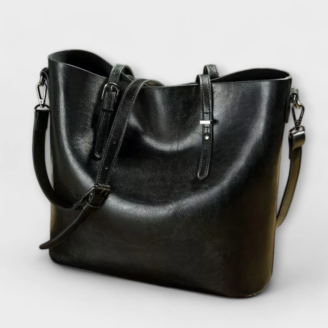Schultertasche aus Kunstleder mit großem Stauraum & Vintage-Design – AristoBag