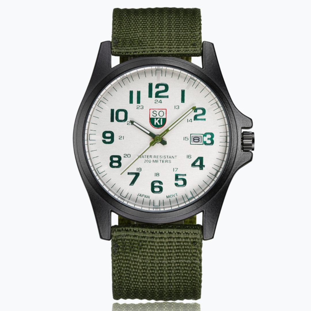 Militär Armbanduhr Edelstahl 45mm wasserdicht & robust – IronTrek Watch