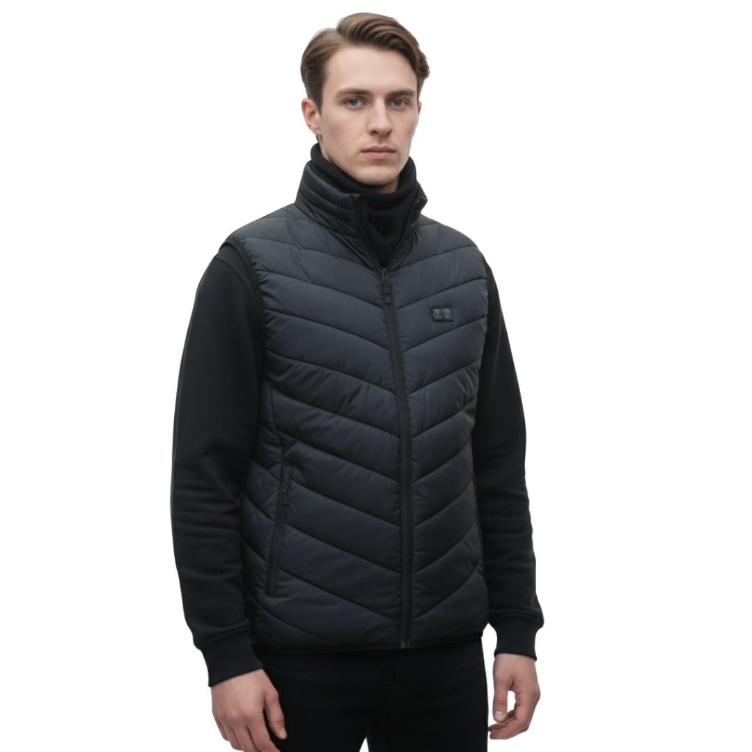 Beheizte Weste mit 9-21 Heizzonen & USB-C – für Damen & Herren