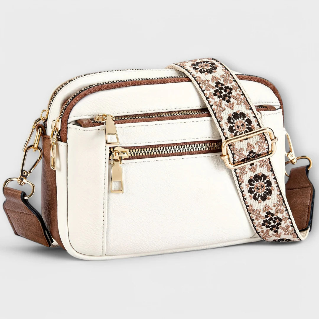 Umhängetasche aus veganem Leder mit Boho-Riemen – RetroCharm Bag