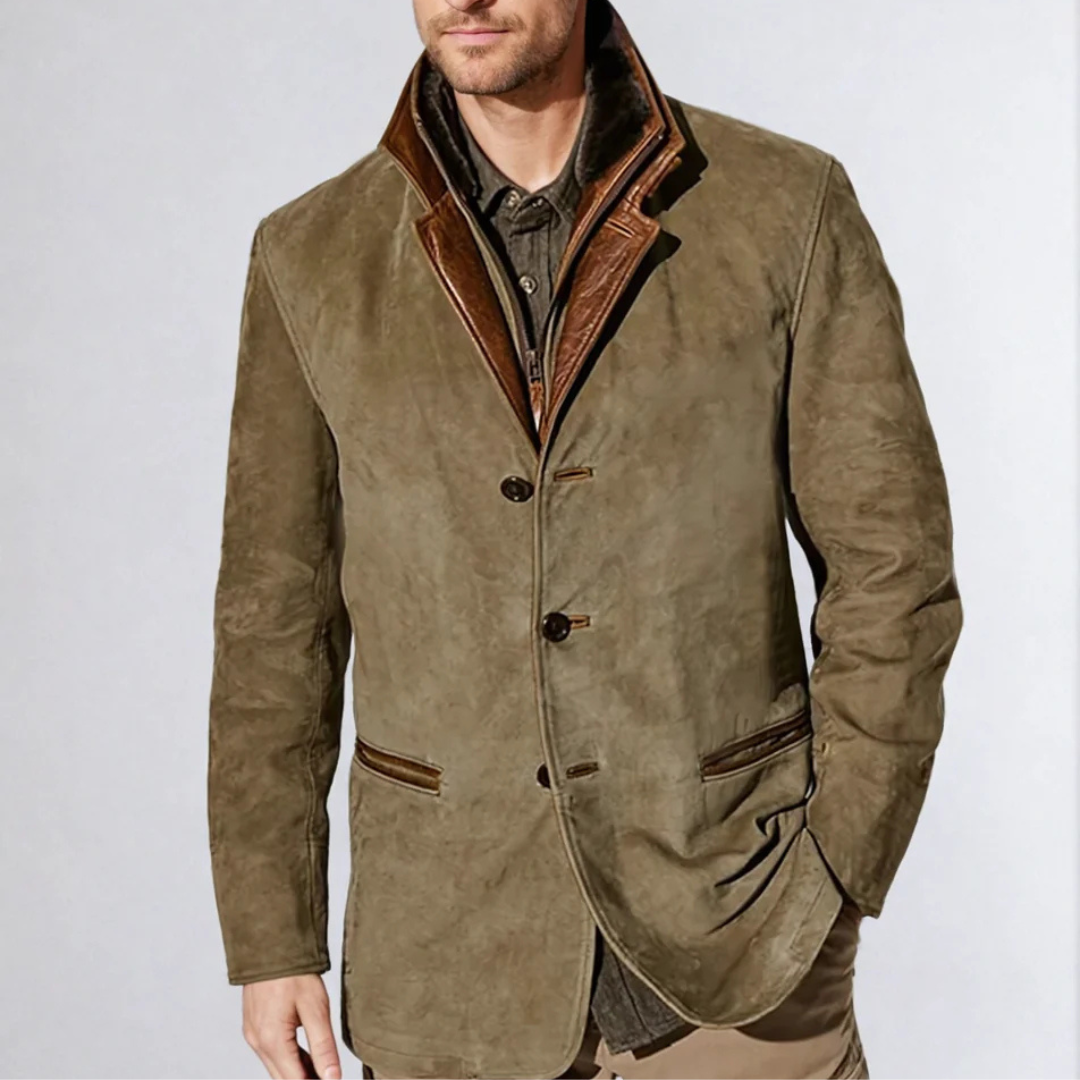 Lederjacke Herren Vintage mit Futter & Tailored Fit – Classic Rider