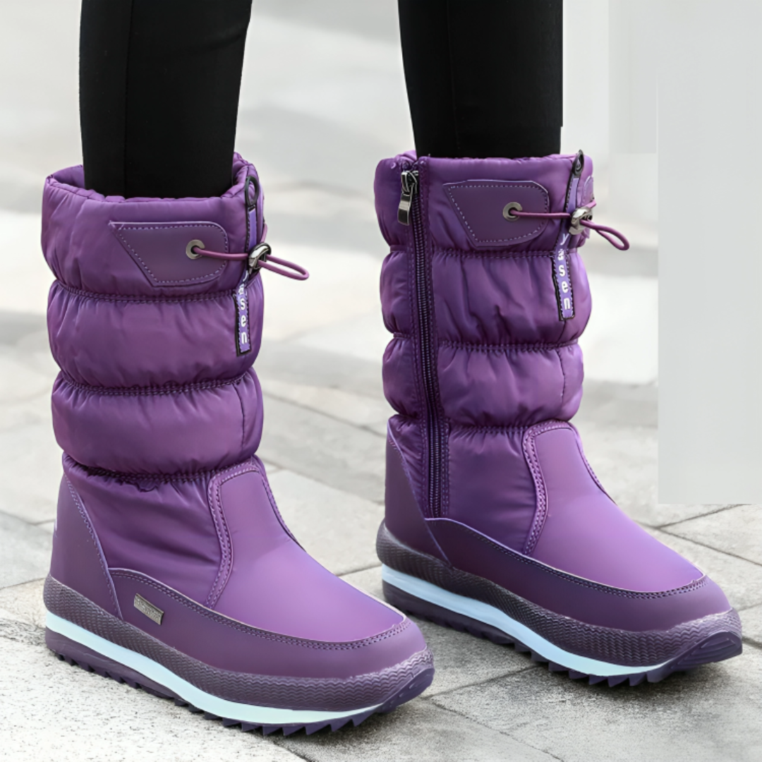 Stiefel Damen Winter mit Warmfutter & Slip-On-Design – SnowEase Boots