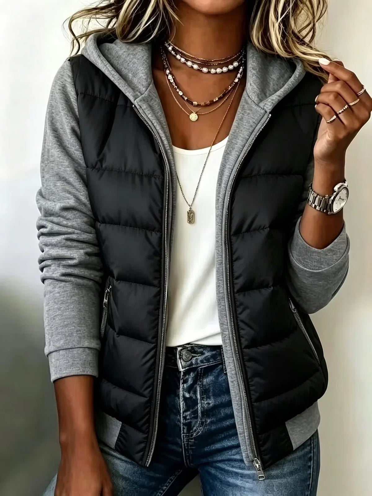 Sabrina Gefütterte Jacke mit Kapuze