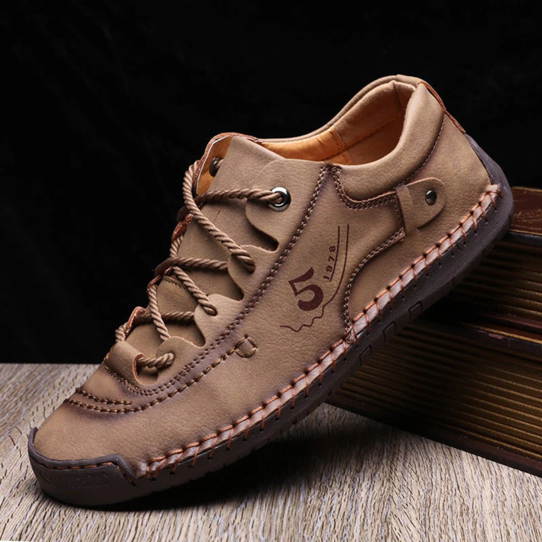 Orthopädische Walkingschuhe aus Leder für Herren mit Dämpfung – Nordspur StrongStep