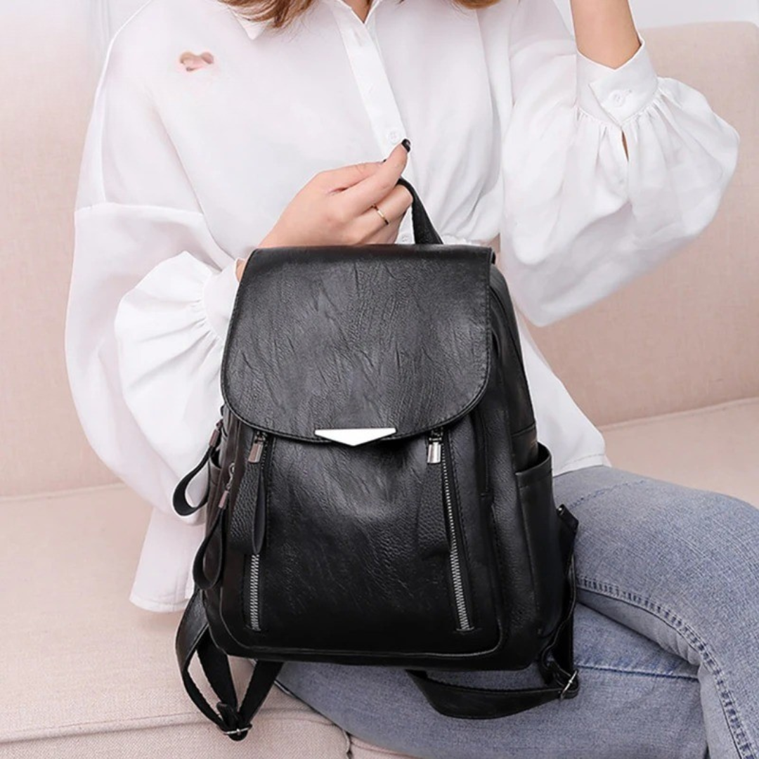 Damentaschen Rucksack aus PU-Leder mit großem Stauraum – CityStyle Backpack