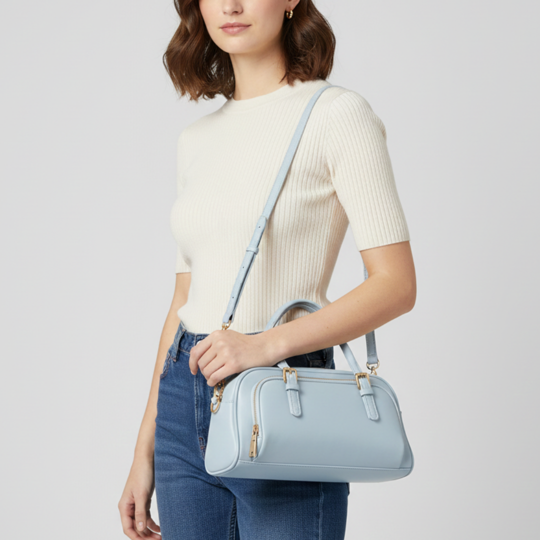 Nordspur | Weiche Schultertasche aus Echtleder