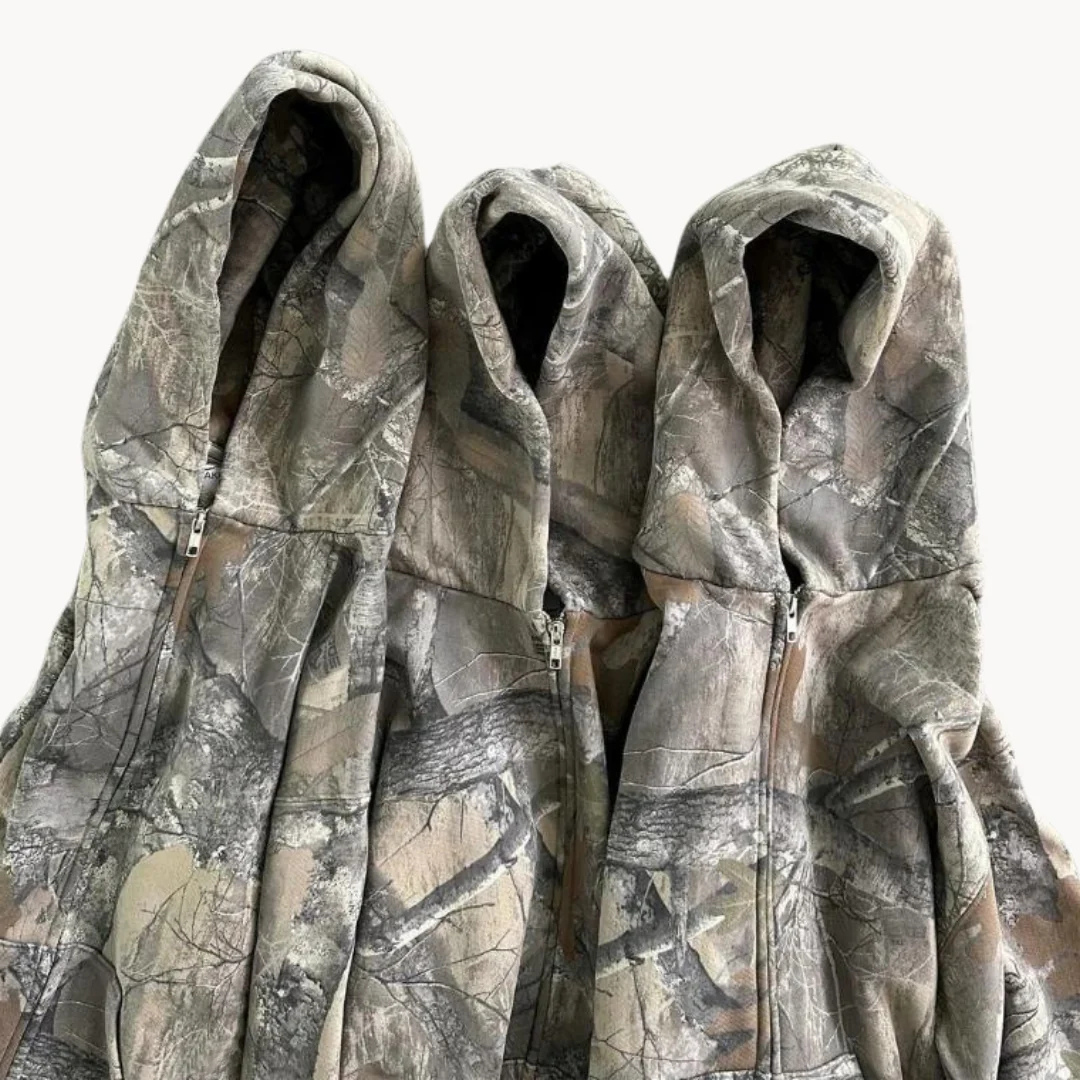 Pullover im Camouflage-Look mit Oversized Fit & Unisex Design – UrbanHunter Hoodie