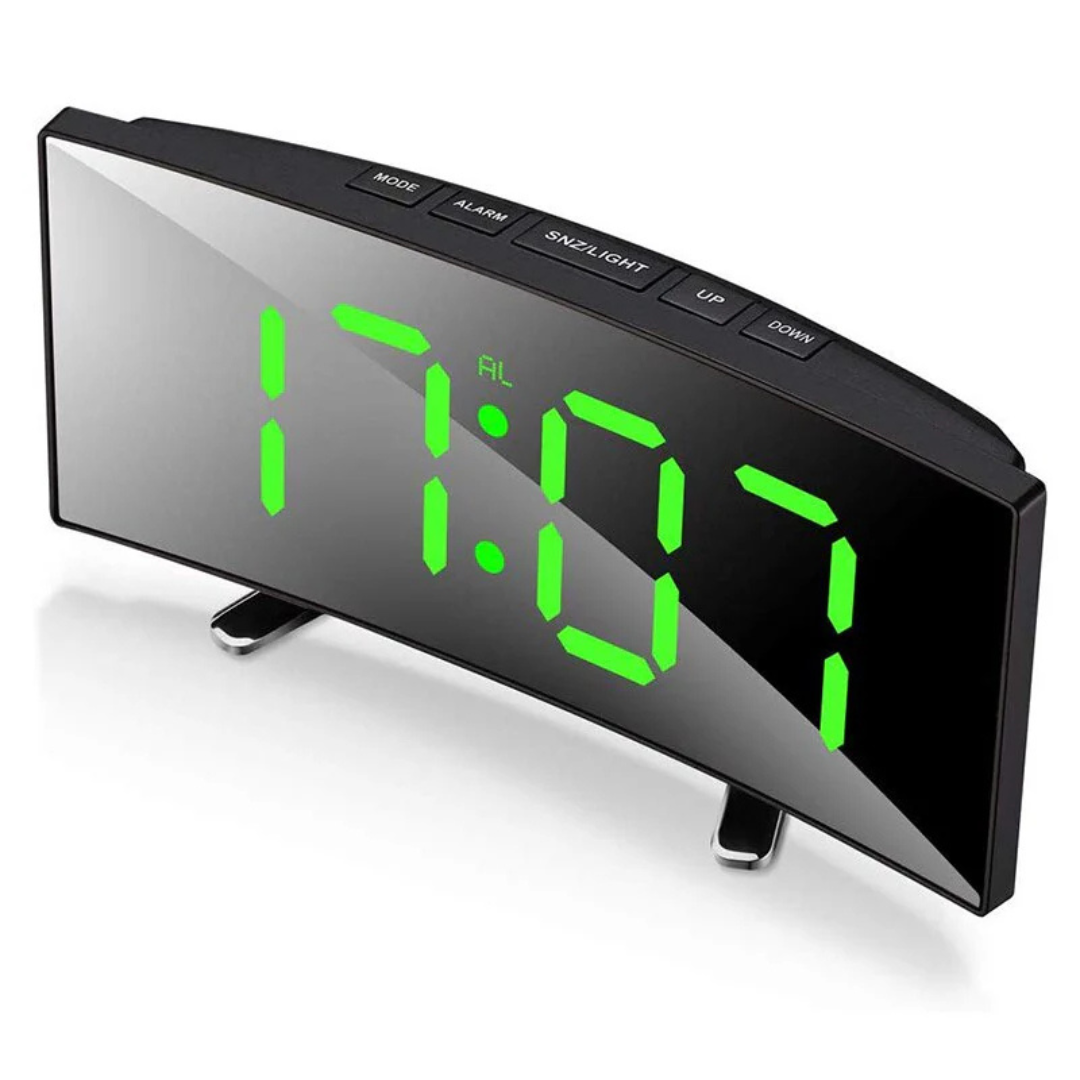 Digitaler Wecker mit Großanzeige & automatischer Dimmfunktion – CurveTime LED