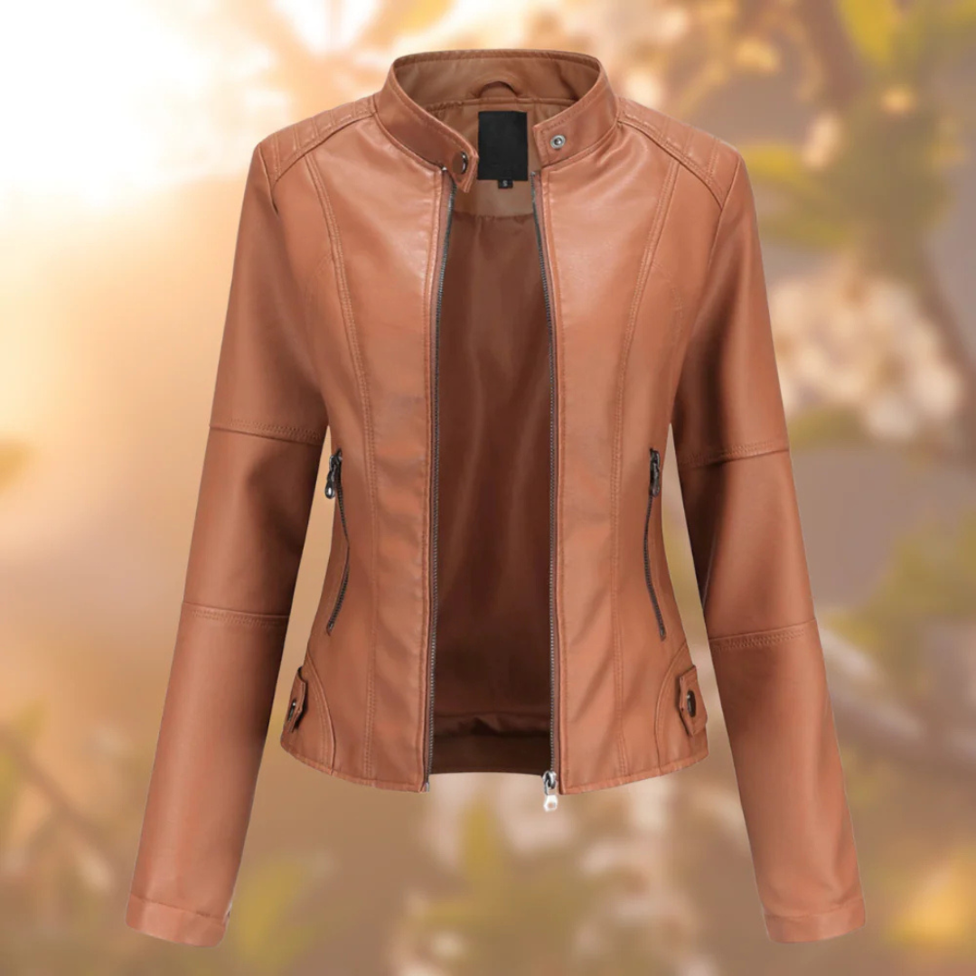 Lederjacke Damen mit figurbetontem Schnitt & zeitlosem Design – Eleganza Jacket
