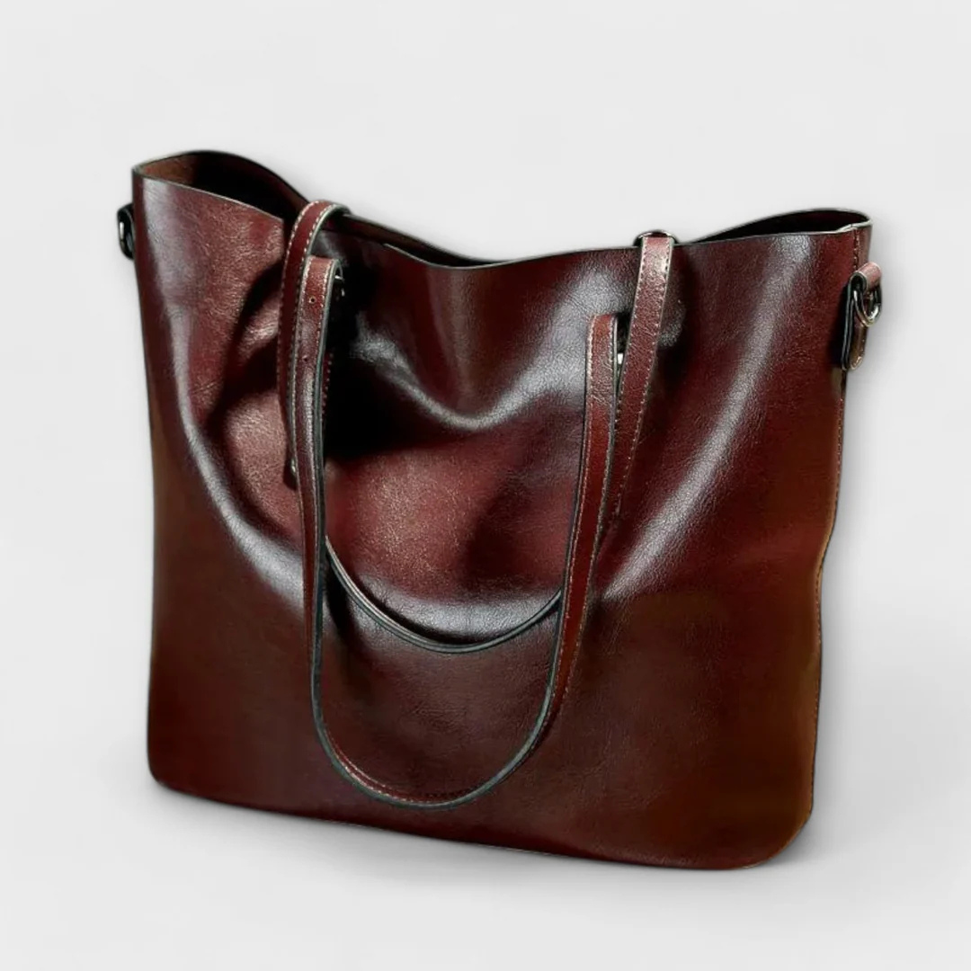 Schultertasche aus Kunstleder mit großem Stauraum & Vintage-Design – AristoBag