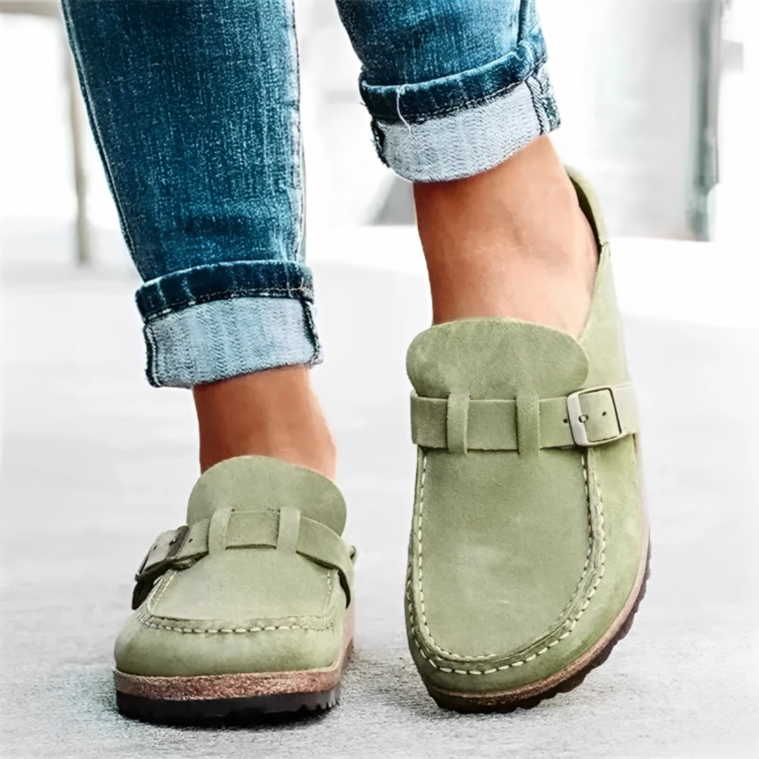 Orthopädische Walkingschuhe aus Wildleder mit Komfort-Sohle – Nordspur OrthoSlipper