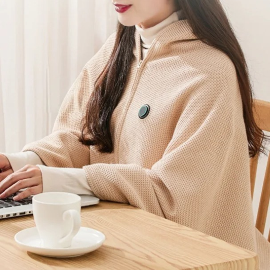 Tragbare elektrische Heizdecke mit 3 Heizstufen & USB-Anschluss – CozyWear Blanket