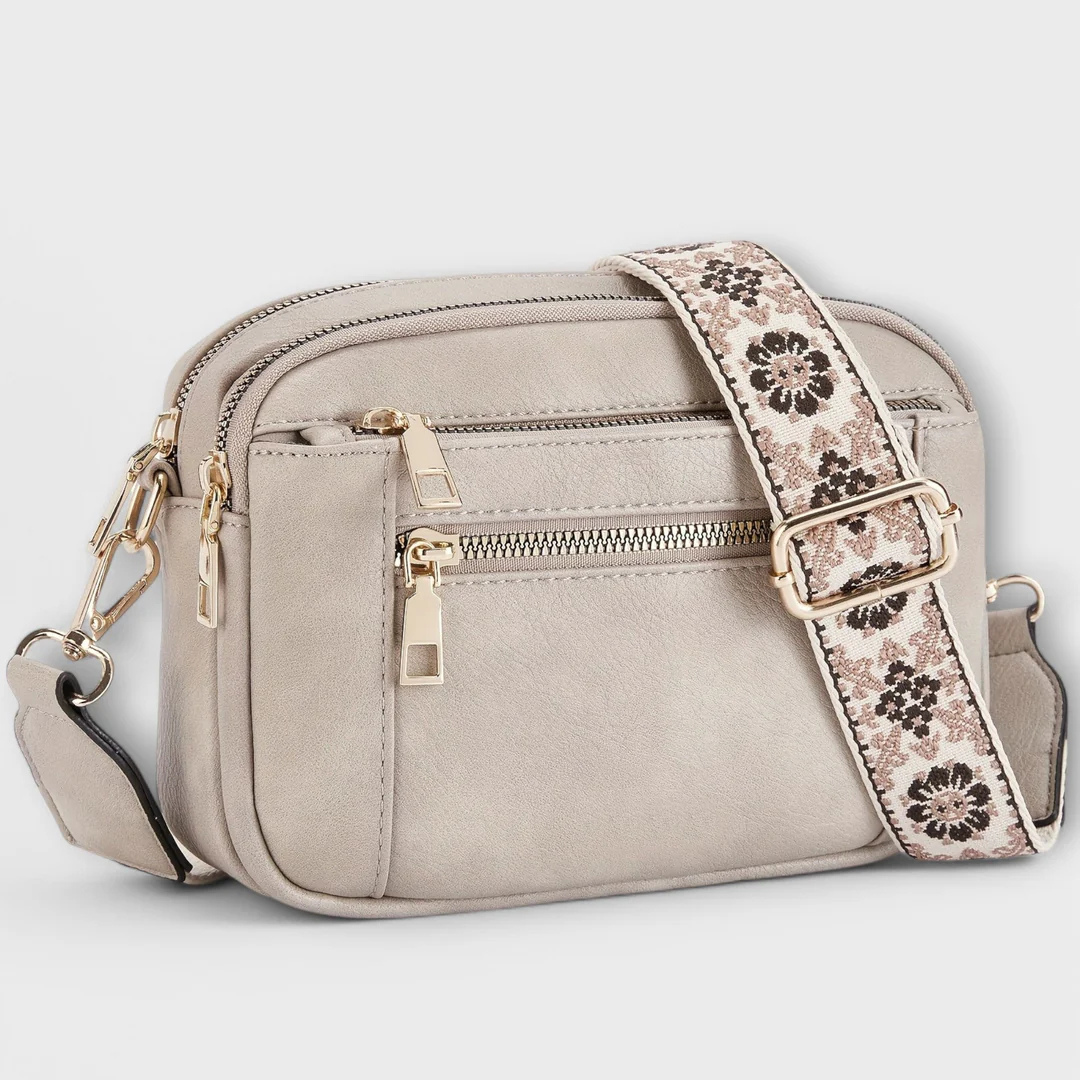 Umhängetasche aus veganem Leder mit Boho-Riemen – RetroCharm Bag