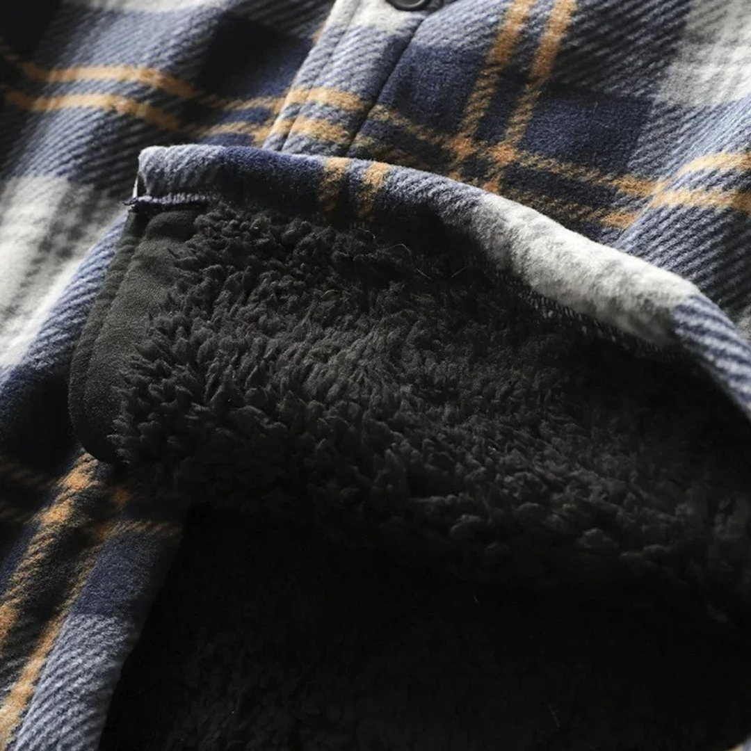 Flanellbluse Herren mit Fleecefutter & Karo-Design – NordRidge Check