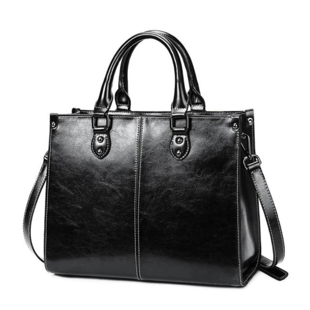 Ledertasche Damen Tote mit Schulterriemen & Innenfächern – Verona Classic Bag