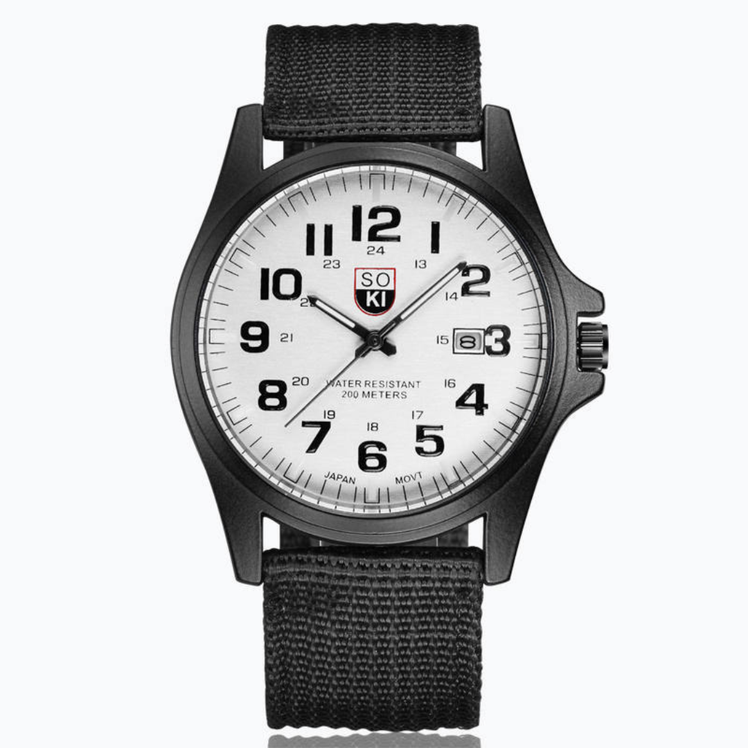 Militär Armbanduhr Edelstahl 45mm wasserdicht & robust – IronTrek Watch