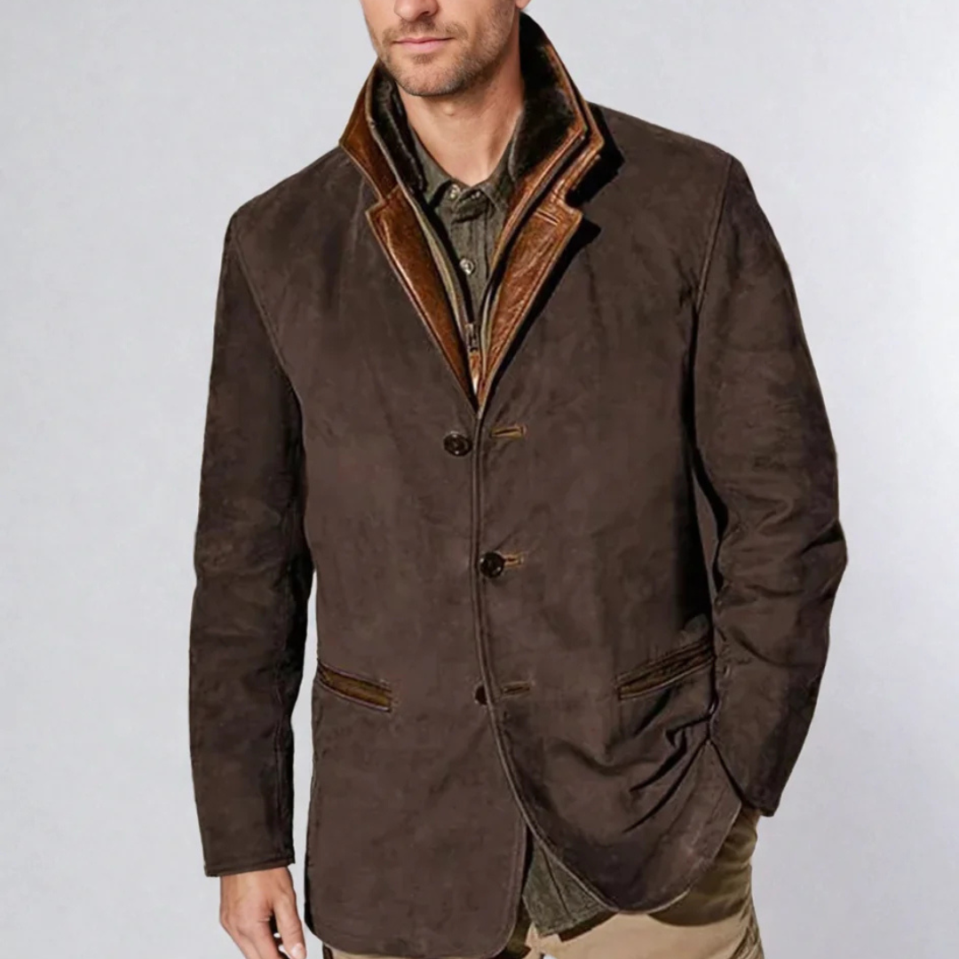 Lederjacke Herren Vintage mit Futter & Tailored Fit – Classic Rider