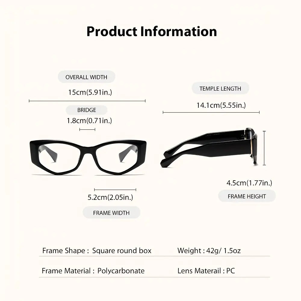 Damen-Lesebrille Anti-Blaulicht Vollrand Eckig