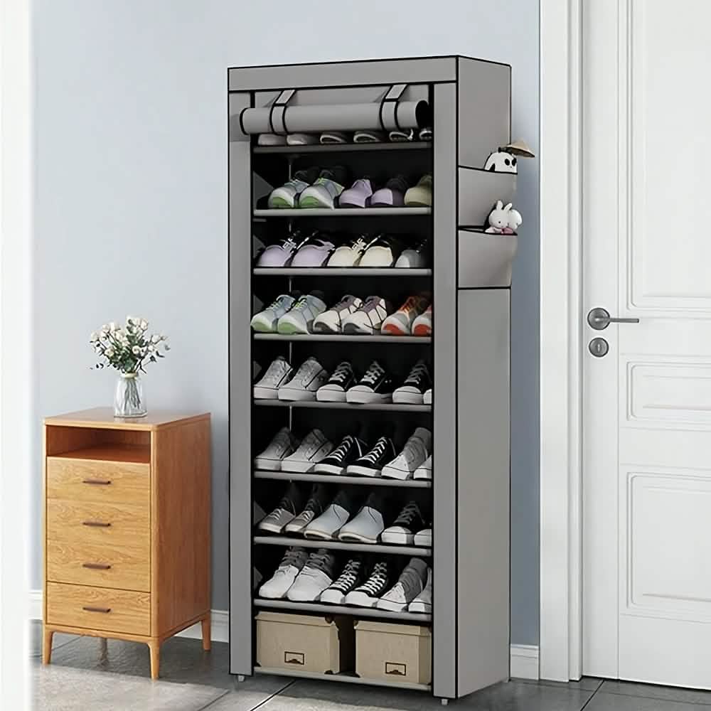 10-lagiges 9-Fach Schuhregal Aufbewahrung Schrank Organizer