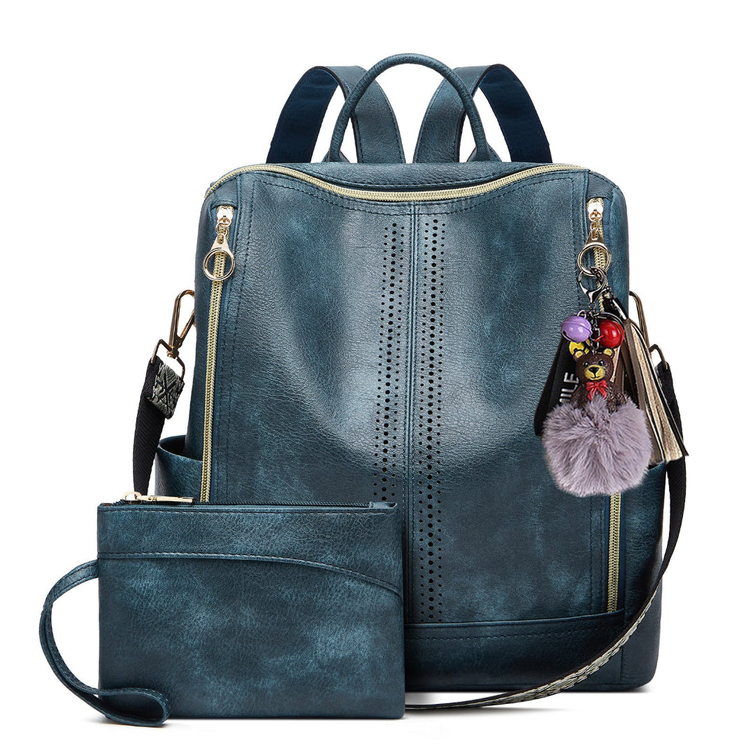 Luxus-Leder 2-in-1 Umwandelbarer Rucksack + Gratis Tasche