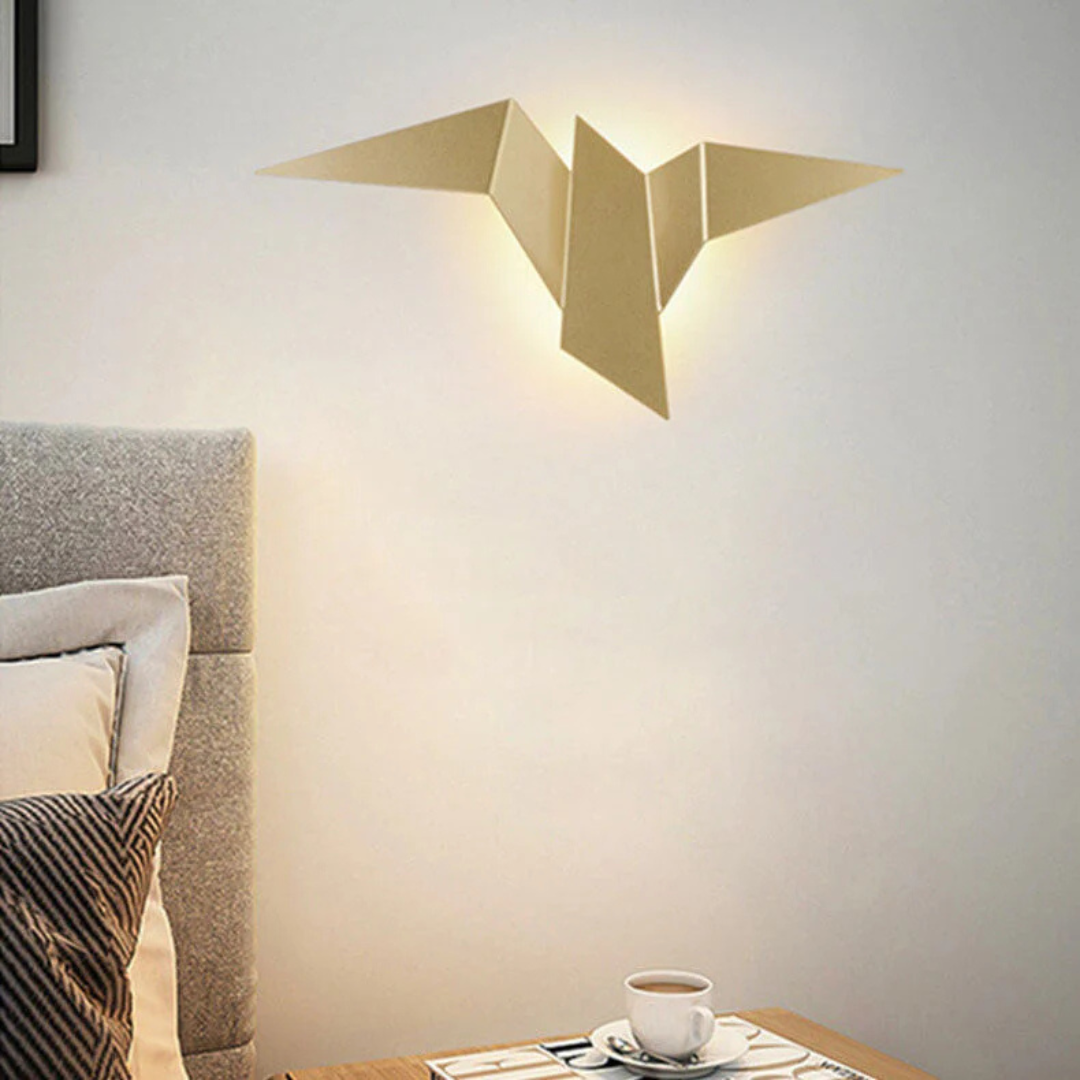 Innenbeleuchtung Vogel-Wandleuchte aus Metall & LED – SkyWing Light