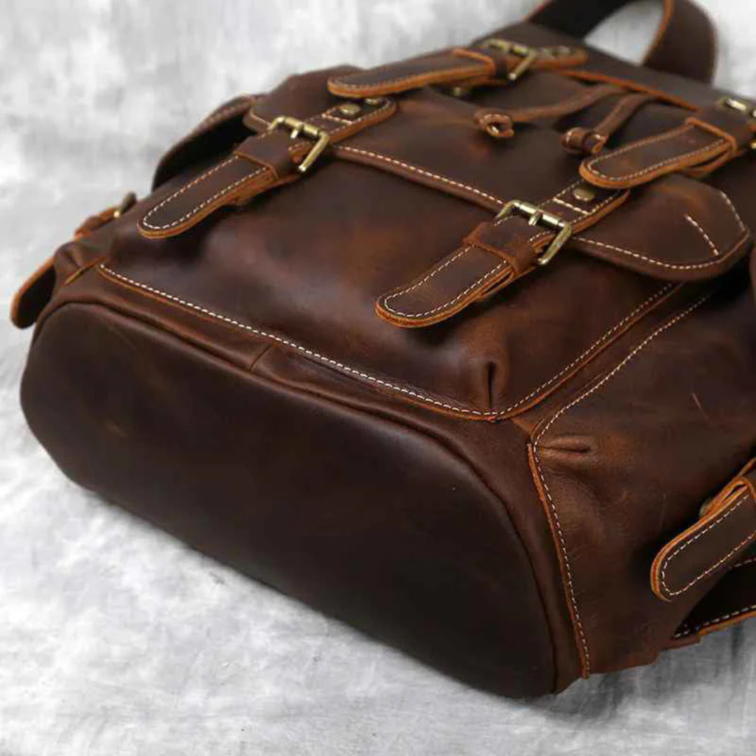 Leder Taschen Rucksack groß im Vintage Look mit Laptopfach – HeritagePack