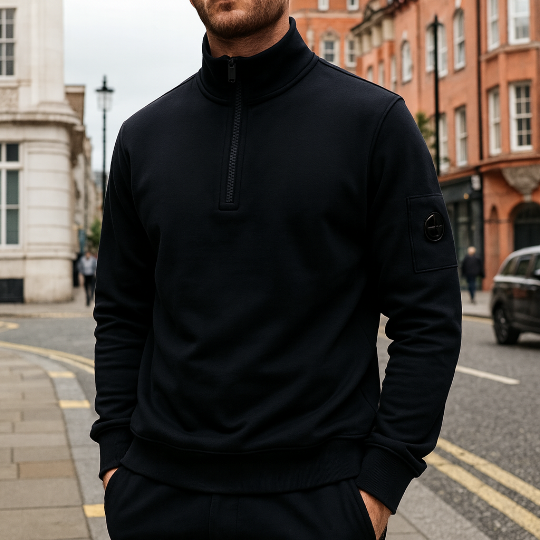 Nordspur | UrbanCore Strickpullover mit Halb-Reißverschluss