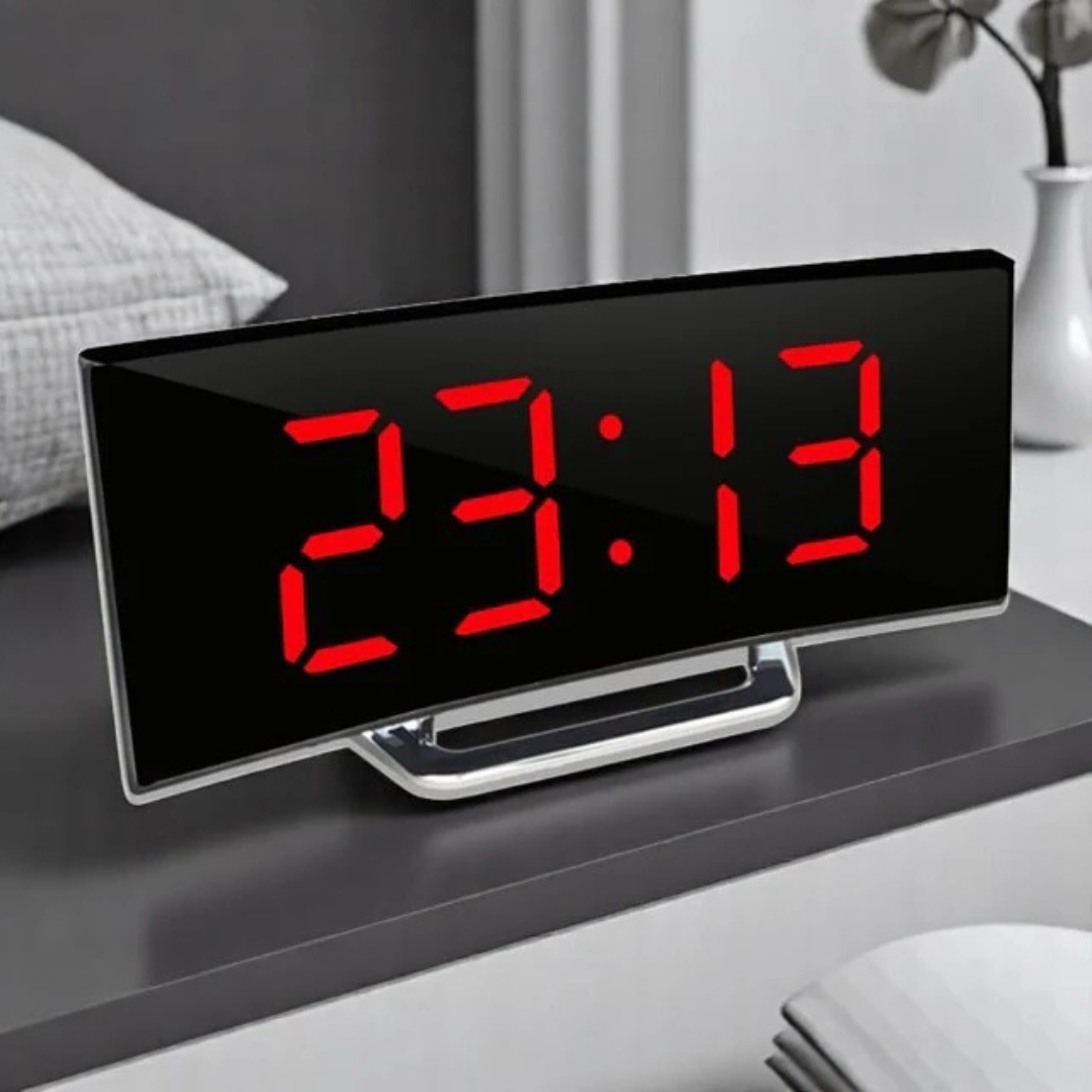 Digitaler Wecker mit Großanzeige & automatischer Dimmfunktion – CurveTime LED