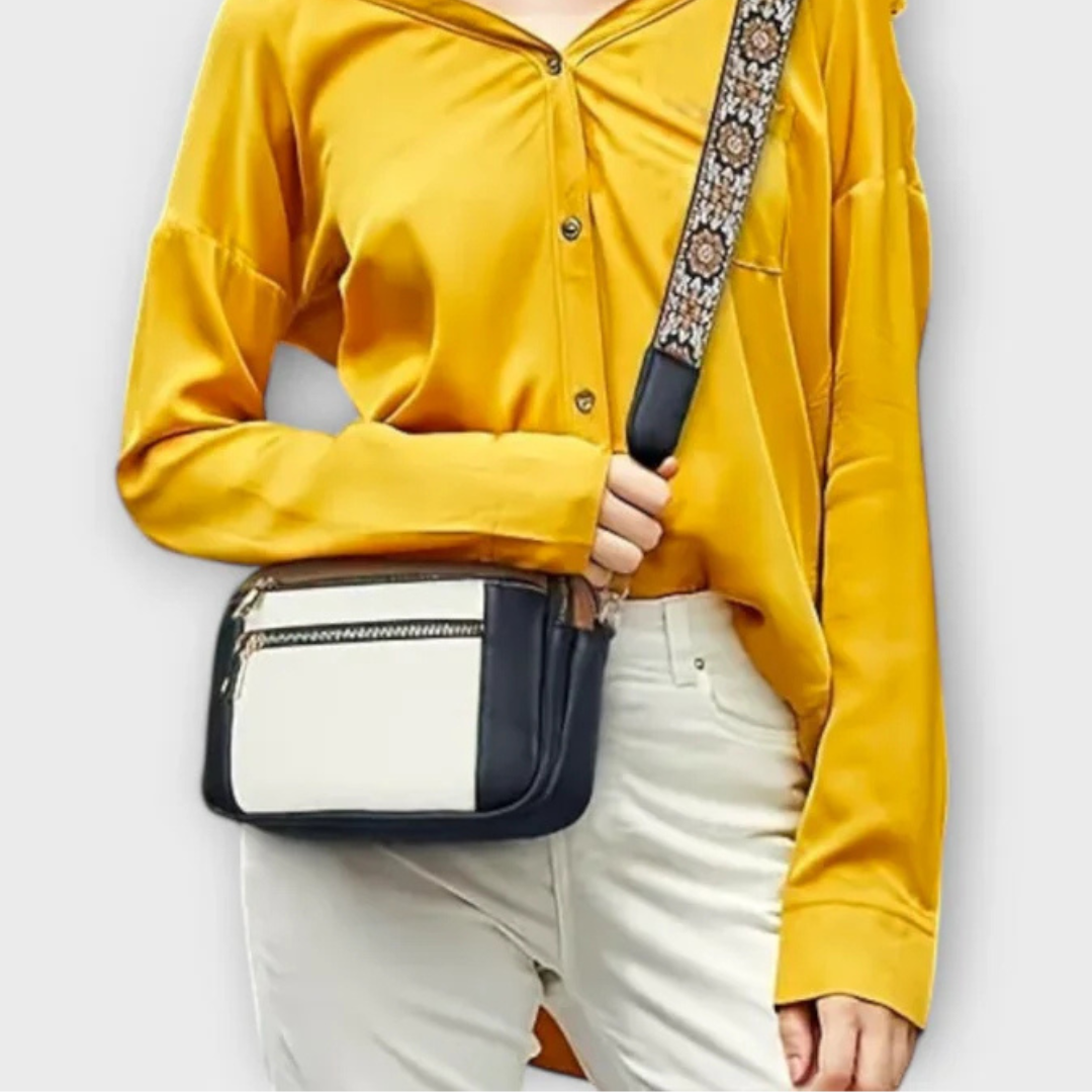Umhängetasche aus veganem Leder mit Boho-Riemen – RetroCharm Bag