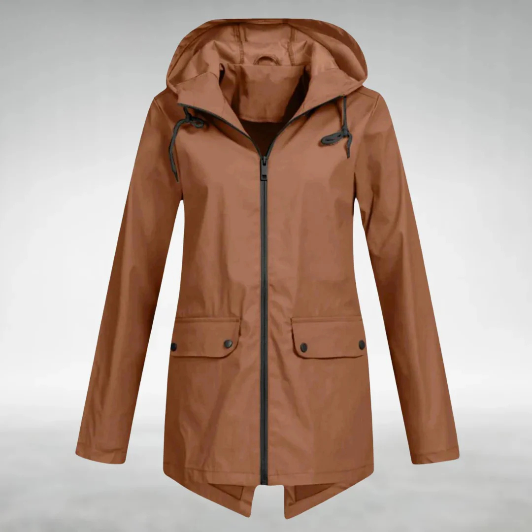 Wasserdichte Damenjacke mit Kapuze & Atmungsaktivem Komfort – RainChic Coat
