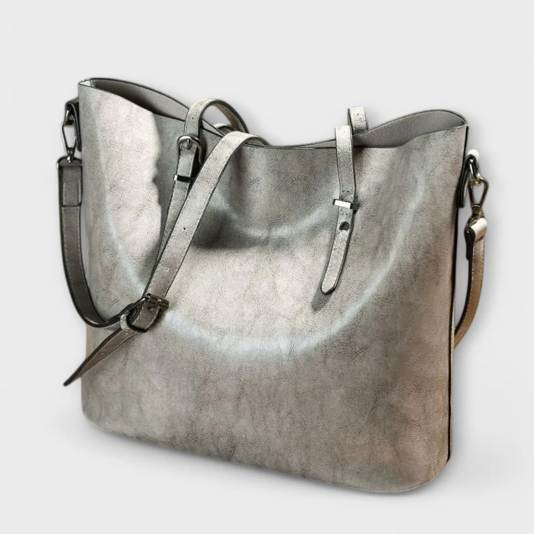 Schultertasche aus Kunstleder mit großem Stauraum & Vintage-Design – AristoBag