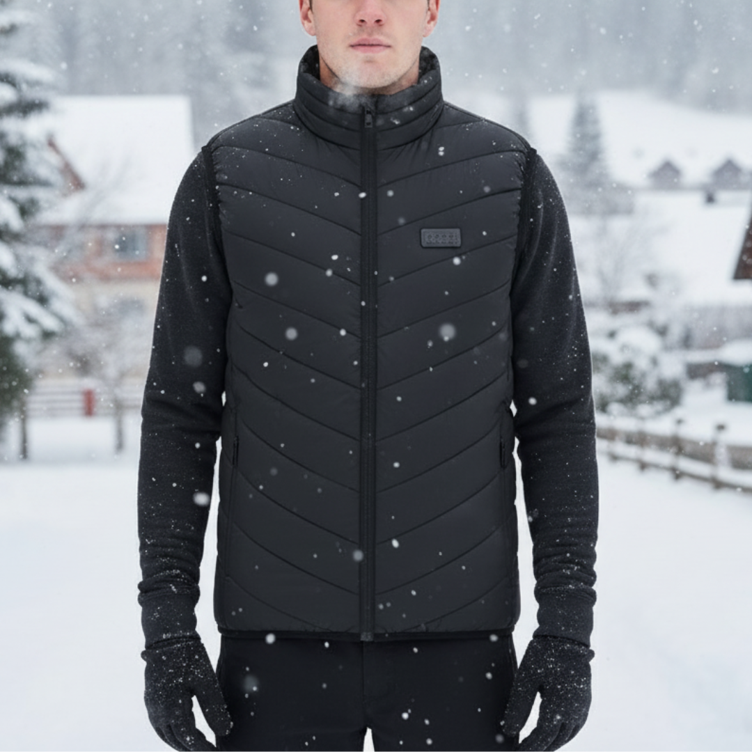 Beheizte Weste mit 9-21 Heizzonen & USB-C – für Damen & Herren