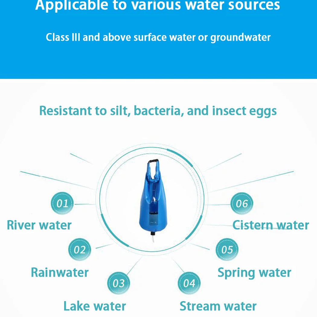 Schwerkraft-Wasserfilter 10L mit 0,01μm Ultrafiltration