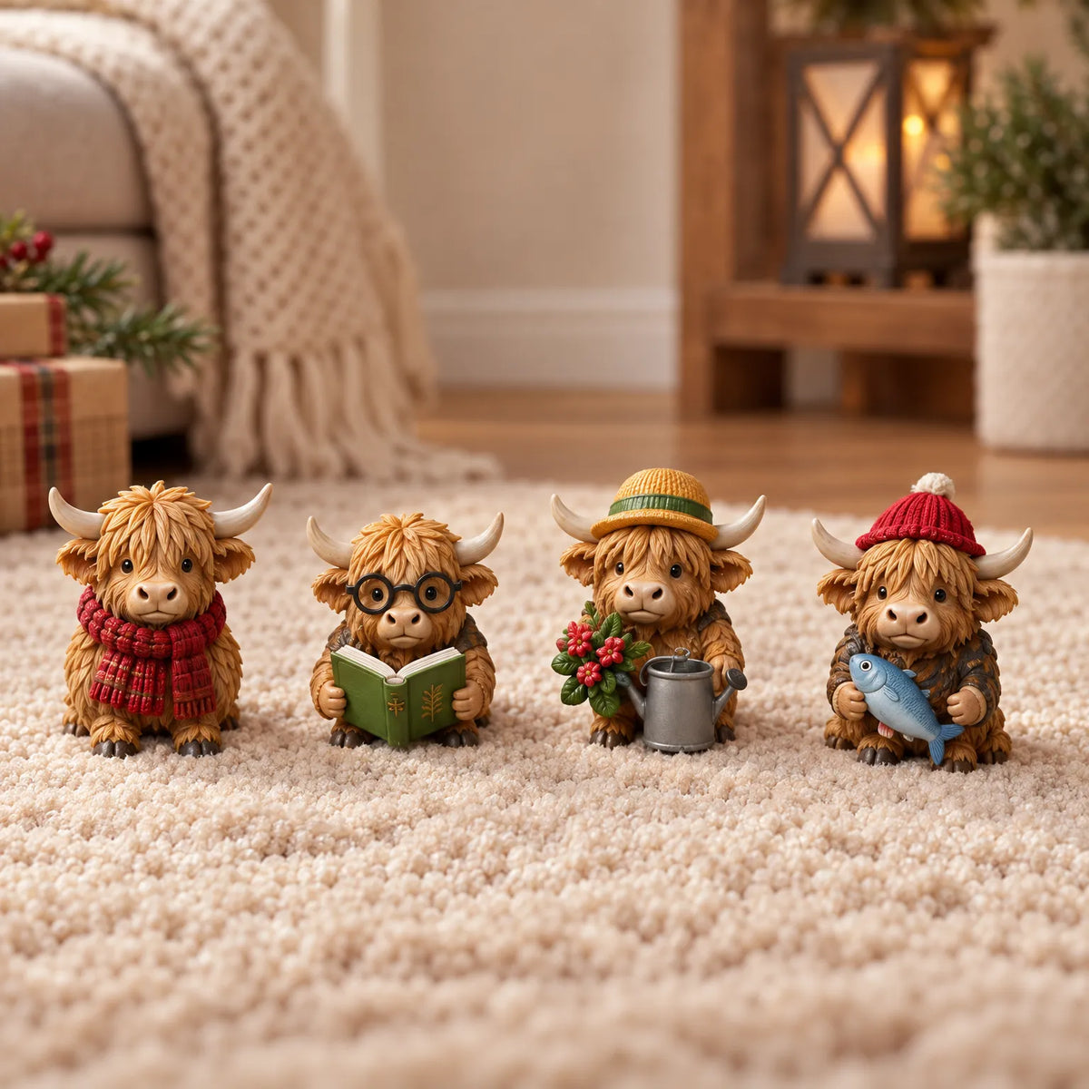 Adventskalender | 24 schottische Hochlandrinder Mini-Figuren