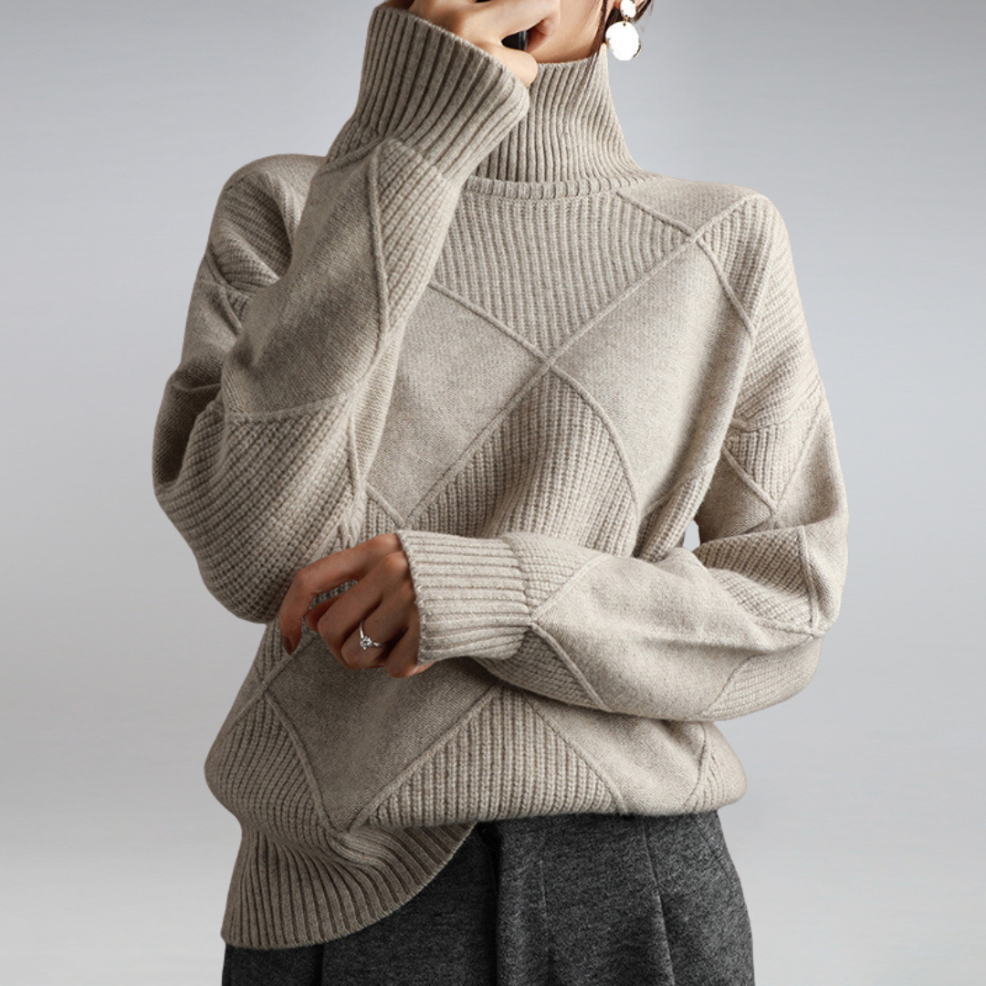 Luxuriöser Kaschmir-Rollkragenpullover Damen – weich, warm, atmungsaktiv und elegant für den Winter