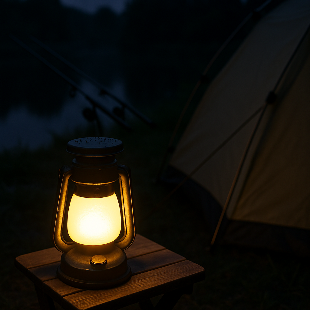 USB-Campinglaterne dimmbar im Retro-Stil – LumaFeuer