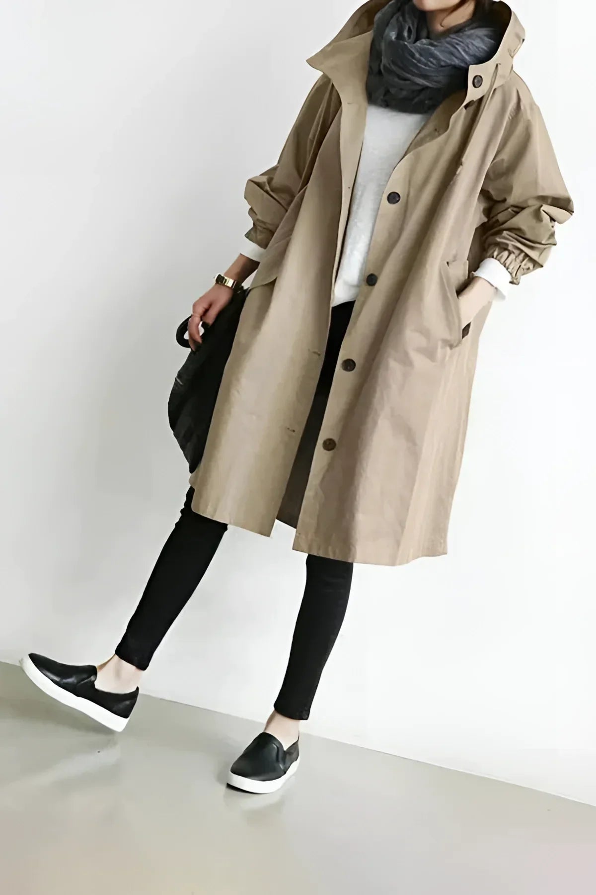 Wasserdichter Oversized Damen-Trenchcoat
