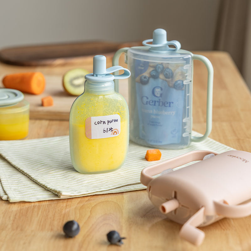 Kleckerfreies Baby-Nahrungsbeutel-Set