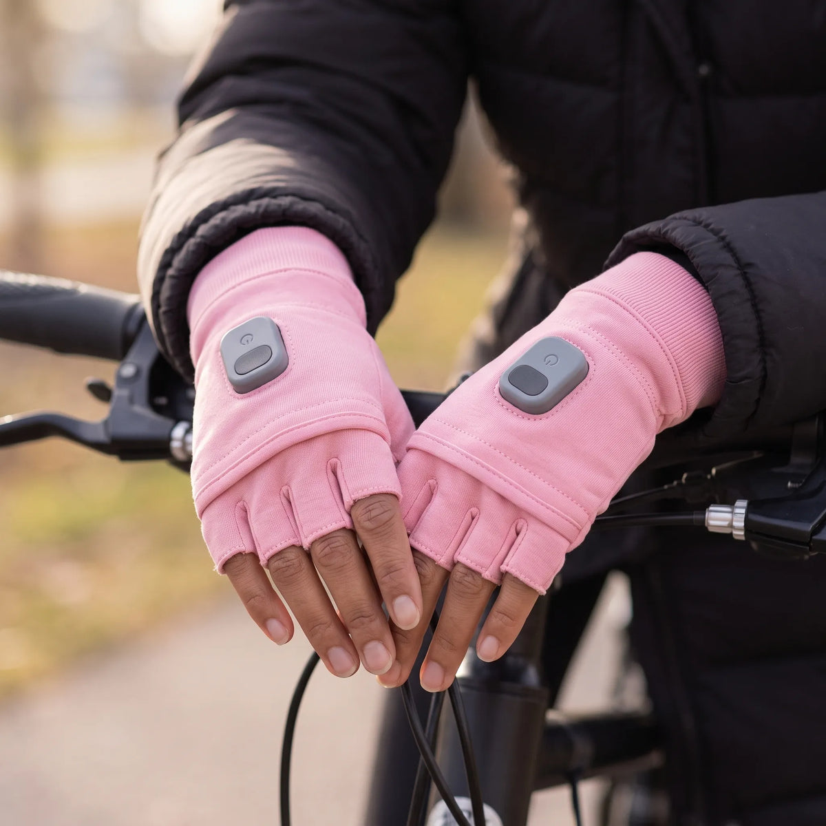 Beheizte Handschuhe fürs Rennrad mit Halbfinger-Design