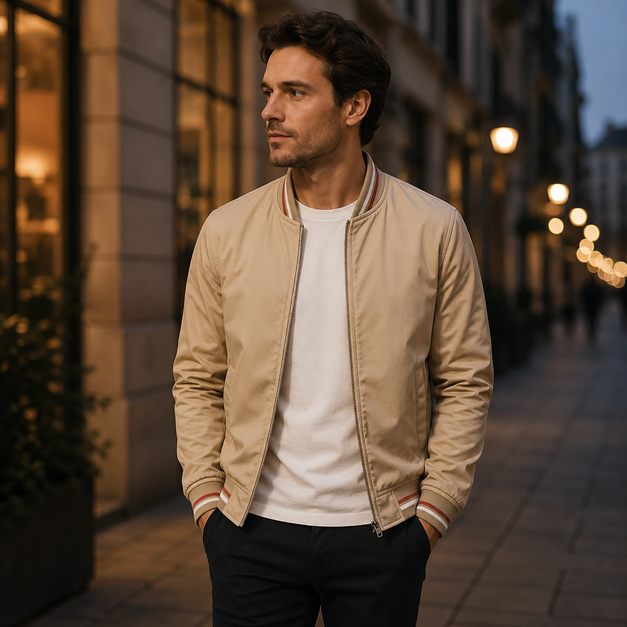 Bomberjacke im College-Style mit Streifen – UrbanStripe Jacket