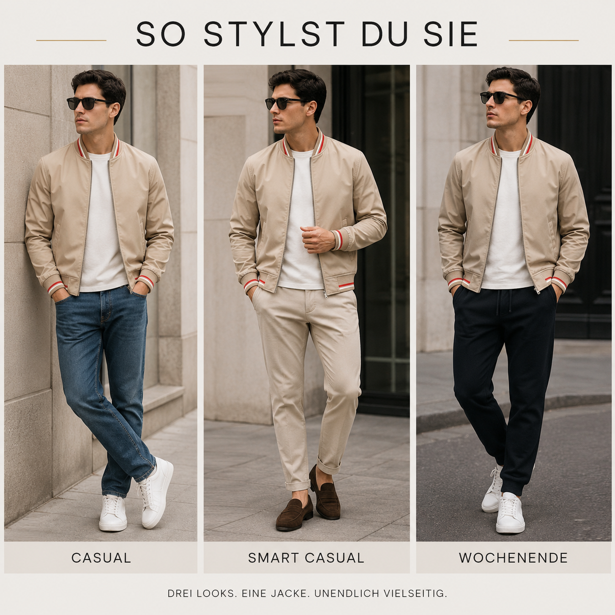 Bomberjacke im College-Style mit Streifen – UrbanStripe Jacket