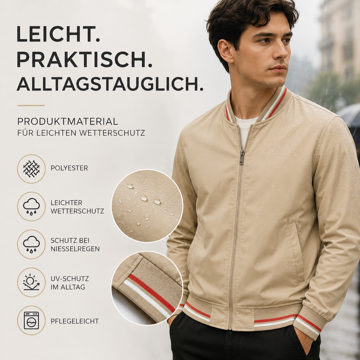 Bomberjacke im College-Style mit Streifen – UrbanStripe Jacket