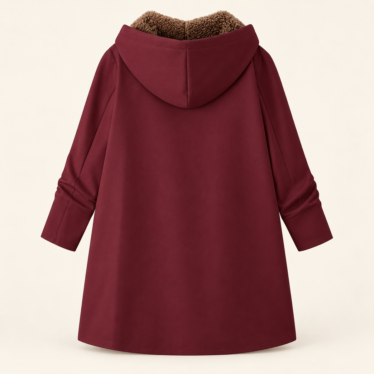 Warmer Kapuzenmantel mit weichem Sherpa-Futter