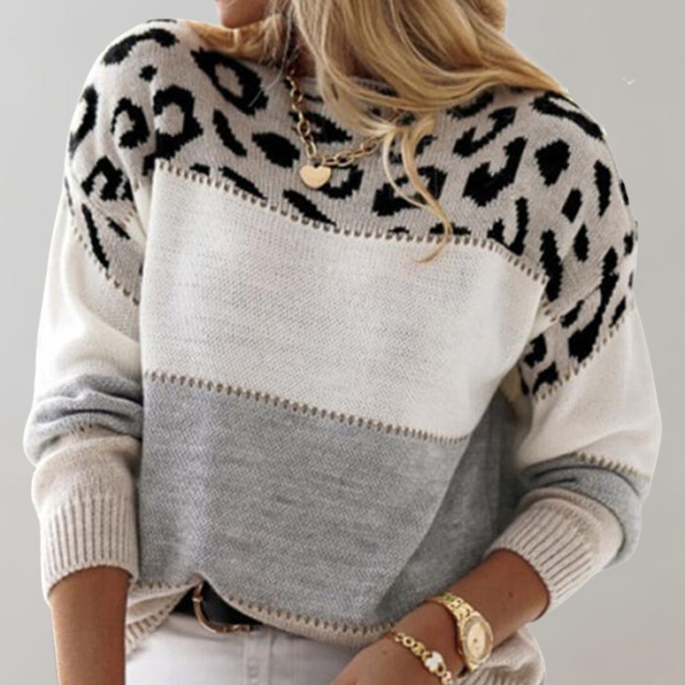 Trendiger, schicker gemusterter Pullover